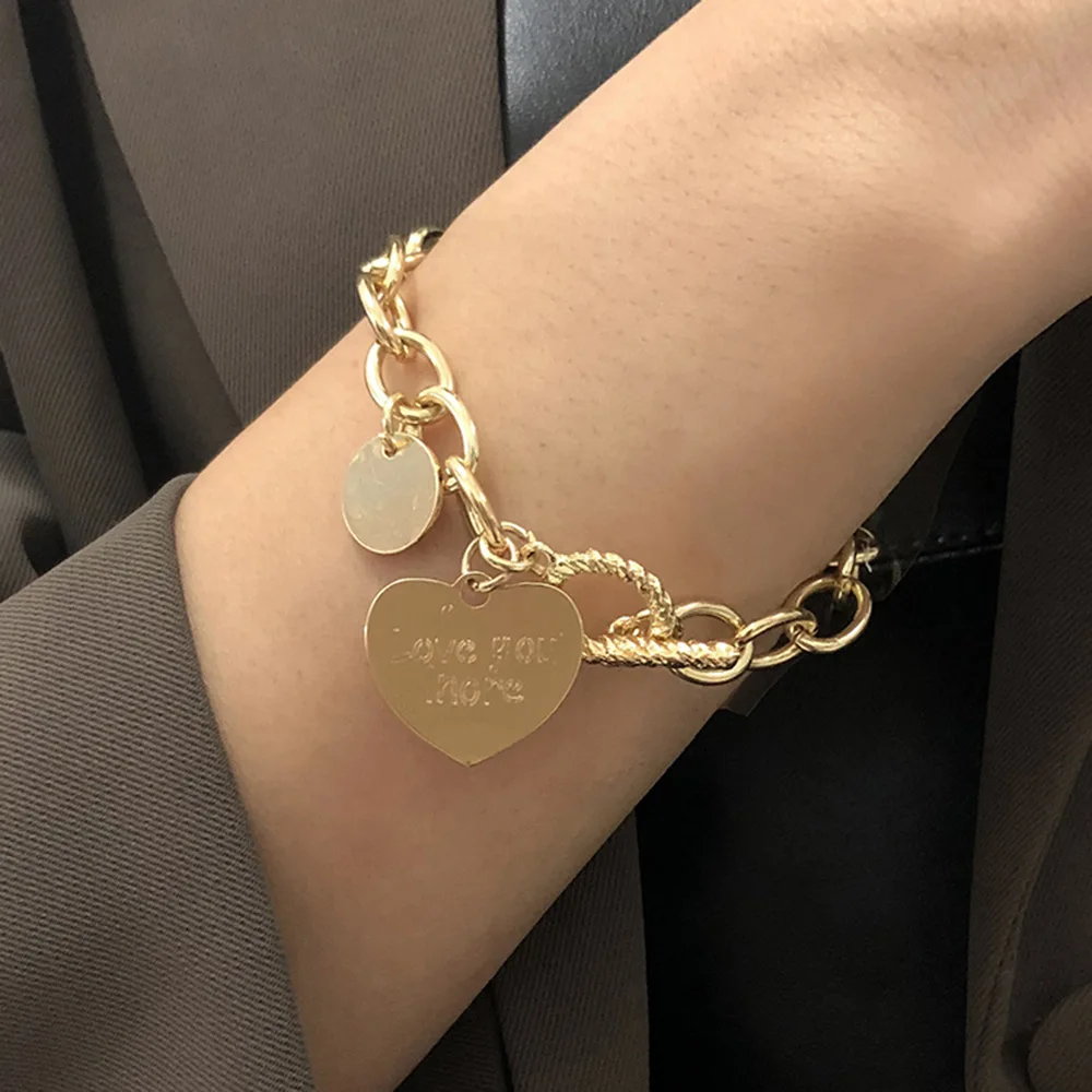 Amazon Best Selling Cuban Bracelet Gold Plated Chain Bangles Heart-shaped Bracelets
Amazon Best Selling Cuban Bracelet Gold Plated Chain Bangles Heart-shaped Bracelets