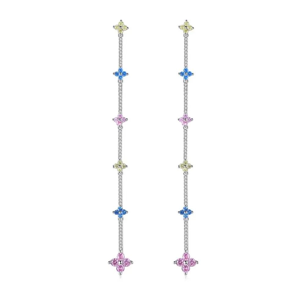 LUOTEEM Elegant Double Color Fashion Jewelry Small Flower Long Chain Drop Dangle Earrings Women Bridal Wedding
LUOTEEM Elegant Double Color Fashion Jewelry Small Flower Long Chain Drop Dangle Earrings Women Bridal Wedding