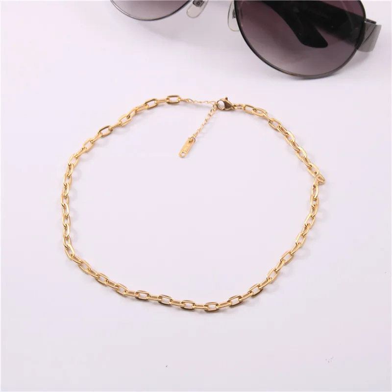 Jewelry 18K Gold Plated Long Paperlink Chain Choker Necklace Stainless Steel Jewelry Wholesale, Rose gold
Jewelry 18K Gold Plated Long Paperlink Chain Choker Necklace Stainless Steel Jewelry Wholesale, Rose gold