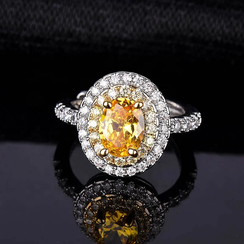 Exquisite High Quality Open Size Oval Yellow Topaz Finger Rings For Women Wedding Engagement Jewelry Gift, Picture shows
Exquisite High Quality Open Size Oval Yellow Topaz Finger Rings For Women Wedding Engagement Jewelry Gift, Picture shows