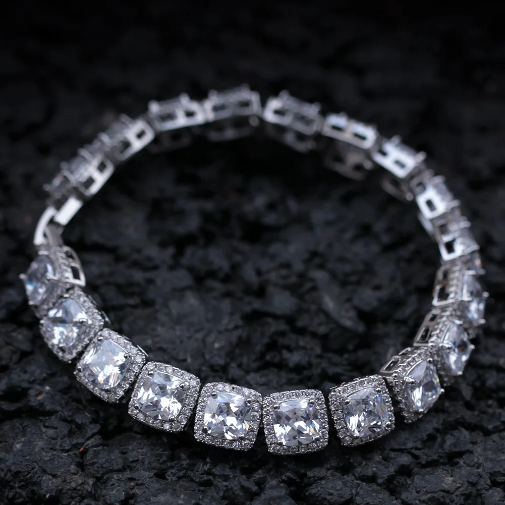 Iced out Hip Hop Bling Tennis chain brass High grade square zircon wholesales om female necklace
Iced out Hip Hop Bling Tennis chain brass High grade square zircon wholesales om female necklace