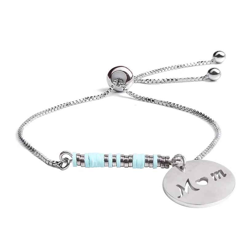 New 2020 jewelry Custom Adjustable stainless steel Morse code bead bracelet mother's day bracelet, As the picturs
New 2020 jewelry Custom Adjustable stainless steel Morse code bead bracelet mother's day bracelet, As the picturs