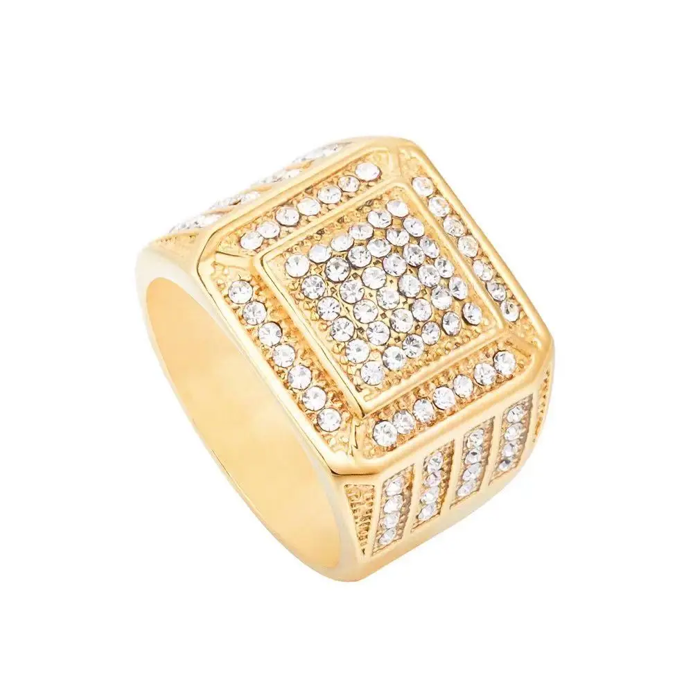 European and American fashion atmosphere inlaid diamond micro diamond square men's titanium steel ring manufacturer wholesale
European and American fashion atmosphere inlaid diamond micro diamond square men's titanium steel ring manufacturer wholesale