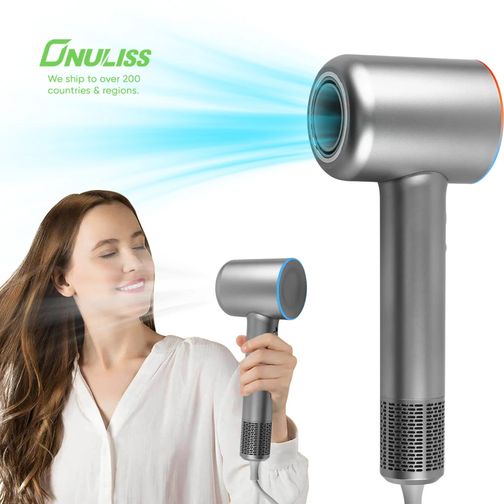 

BLDC Motor Hairdryer 3 in 1 Professional Ionic Hair Dryer One Step Hot Brush Styler Leafless 110000rpm High Speed Hair Dryer
