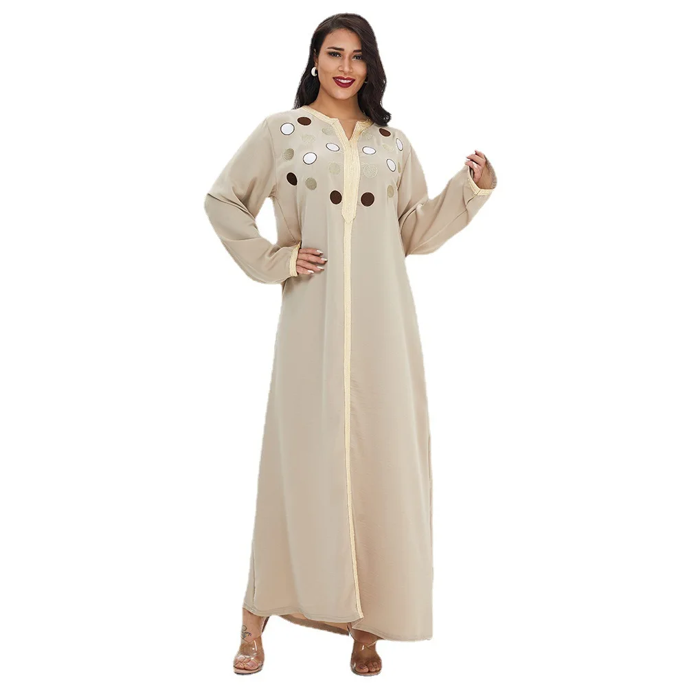 Wholesale lslamic women long sleeve plus size embroidery dresses abaya women muslim dress women muslim dress, Customized
Wholesale lslamic women long sleeve plus size embroidery dresses abaya women muslim dress women muslim dress, Customized