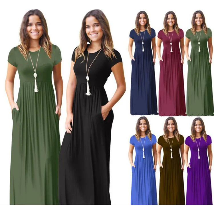 Summer Casual+Dresses Short Sleeve Pocket Printed plus size long Casual Dresses for women, Customized color/as show
Summer Casual+Dresses Short Sleeve Pocket Printed plus size long Casual Dresses for women, Customized color/as show