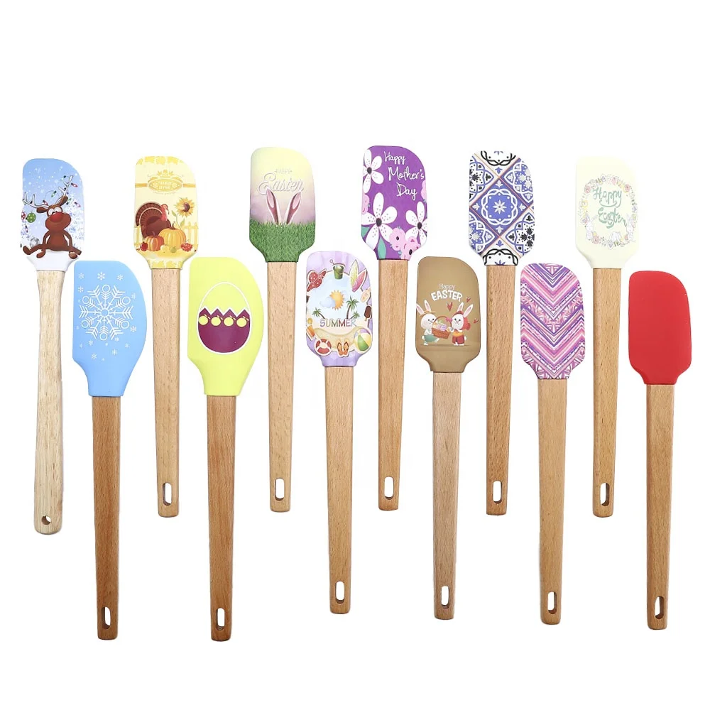 Custom Kitchen Baking Tool Pink Non-Stick Heat Resistant Wooden Handle Silicone Cake Spatula, Custom color
Custom Kitchen Baking Tool Pink Non-Stick Heat Resistant Wooden Handle Silicone Cake Spatula, Custom color