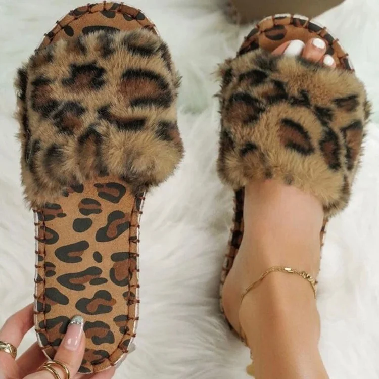 Fashion Faux Fur Women Zebra Leopard Print Plush Fluffy Slides Slippers, Brown, black
Fashion Faux Fur Women Zebra Leopard Print Plush Fluffy Slides Slippers, Brown, black