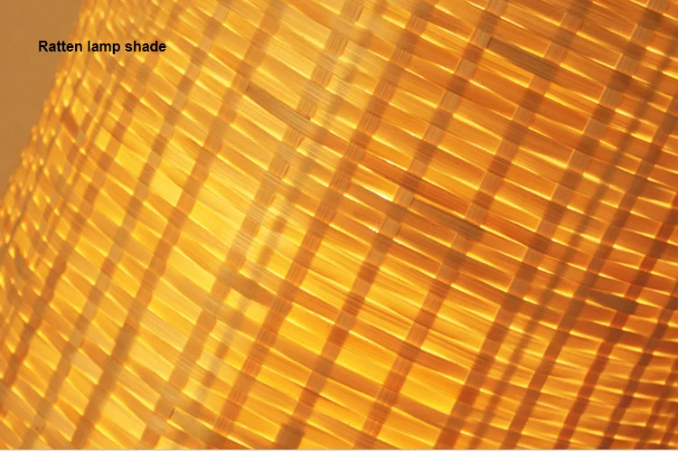 Vintage handmade rattan bamboo weaving natural wooden E27  home deco pendant light