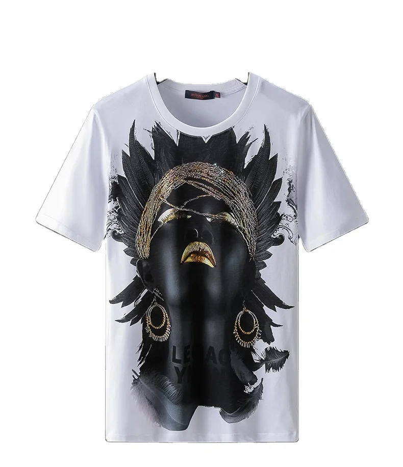 The new summer popular logo loose cool flash hot drill pure cotton all-around men's T-shirt
The new summer popular logo loose cool flash hot drill pure cotton all-around men's T-shirt