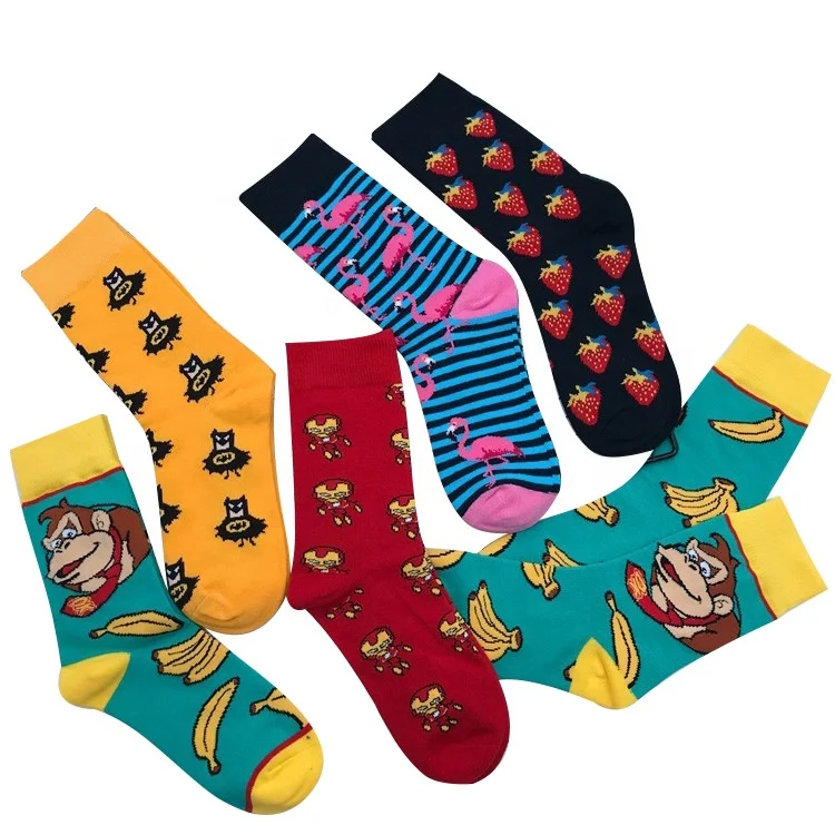 New spring funny fruit creative men's casual pattern knitting cotton sports men crew socks, Colorful
New spring funny fruit creative men's casual pattern knitting cotton sports men crew socks, Colorful