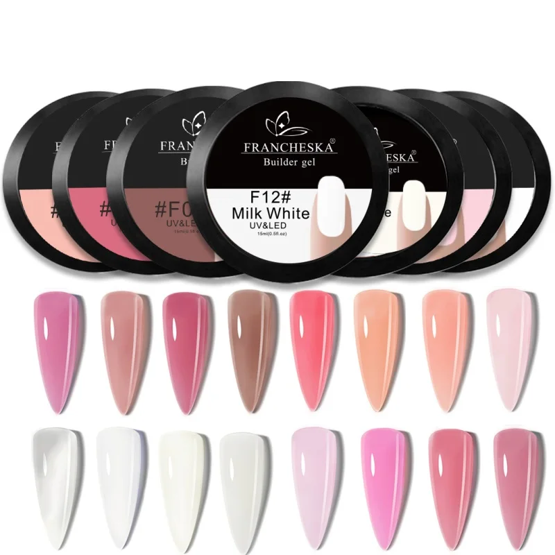 Free Sample 15ml 16 Colors Nail Extension Building Gel Acrylic Gel Pink Clear Nail Polish Quick Building UV Nail Extend Glue
Free Sample 15ml 16 Colors Nail Extension Building Gel Acrylic Gel Pink Clear Nail Polish Quick Building UV Nail Extend Glue