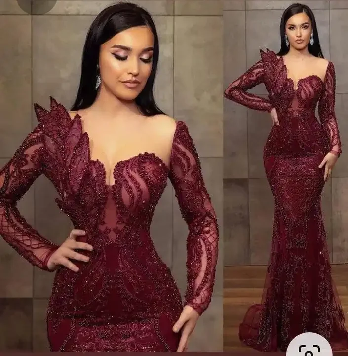 Luxury Evening Dresses Beaded Puff Sleeves Slim Mermaid Elegant Evening Dress For Women
Luxury Evening Dresses Beaded Puff Sleeves Slim Mermaid Elegant Evening Dress For Women
