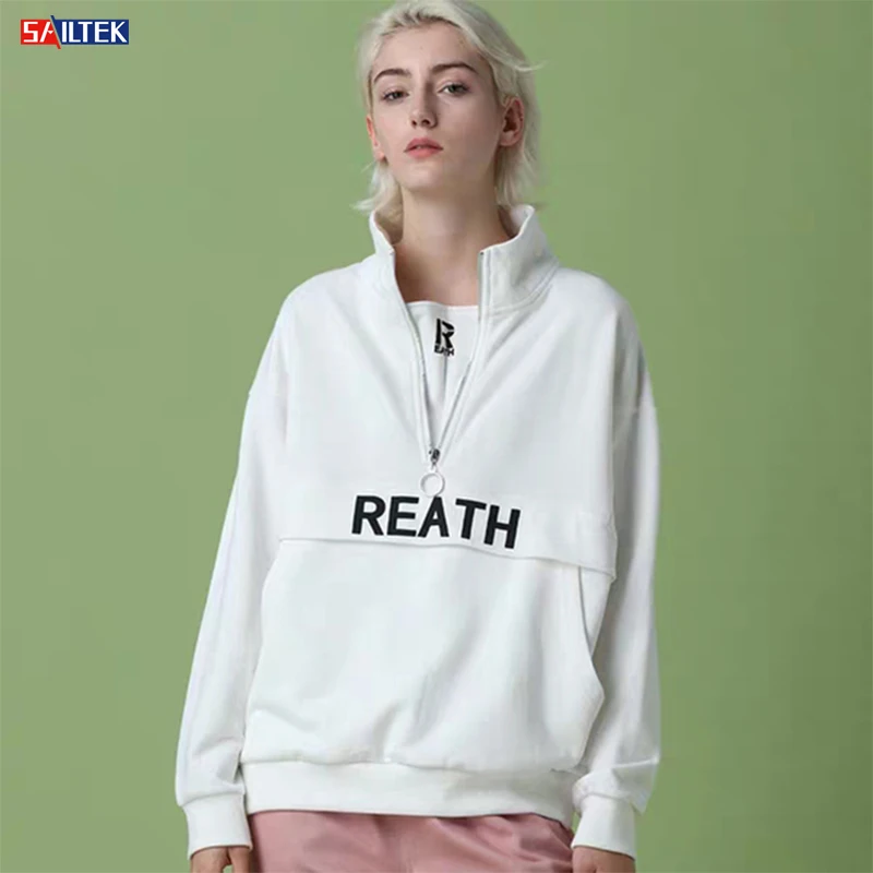 2020 New custom printing pullover gym high quality women hoodie half zip sport streetwear white cotton zip up hoodie
2020 New custom printing pullover gym high quality women hoodie half zip sport streetwear white cotton zip up hoodie