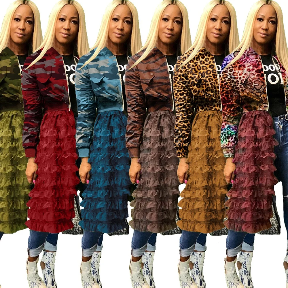 AI17-072 Camouflage print zipper mesh panel jacket casual dresses women clothing casual dress women
AI17-072 Camouflage print zipper mesh panel jacket casual dresses women clothing casual dress women