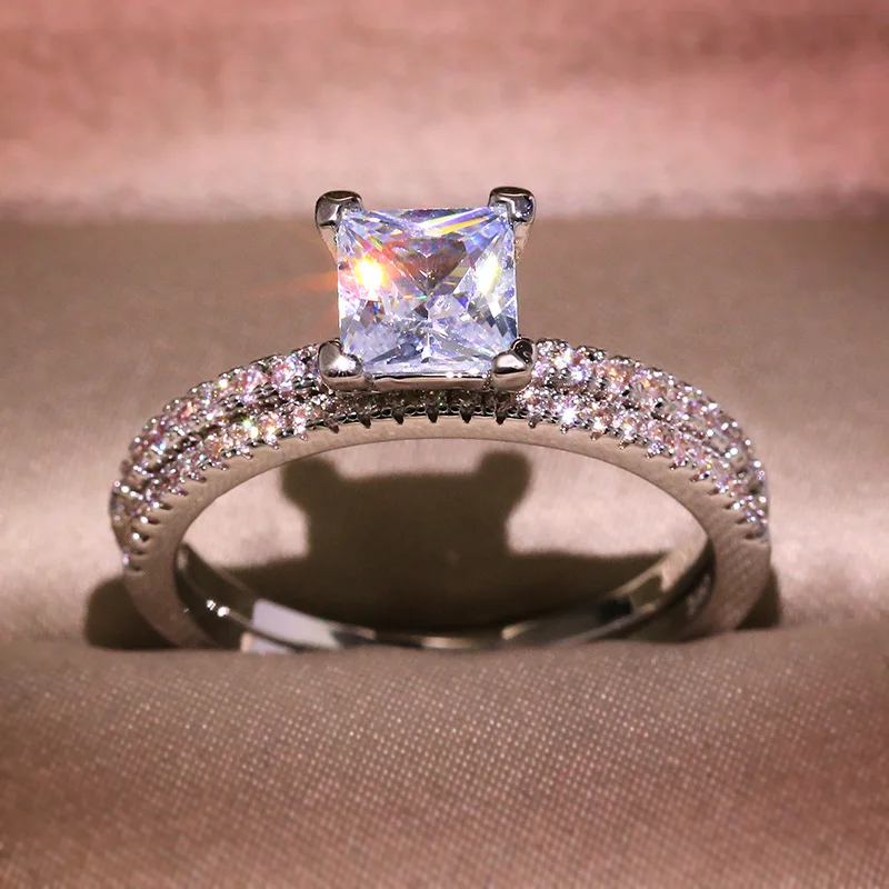 925 Sterling Silver color Jewelry Diamond Ring for Women Luxury Anillos Mujer Engagement Ring Bridal Sets Silver 925 Jewelry
925 Sterling Silver color Jewelry Diamond Ring for Women Luxury Anillos Mujer Engagement Ring Bridal Sets Silver 925 Jewelry