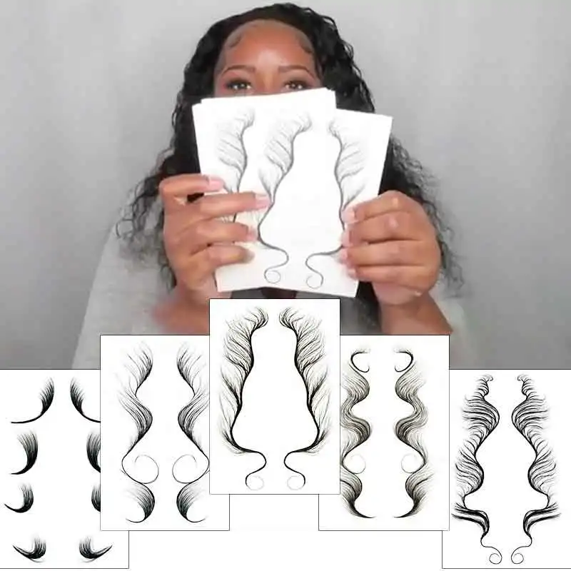 Hot Sale New Design Waterproof Fashion 18 Styles Medusa Tattoo Hair Edges Tattoo Stickers 3D Fake Baby Hair Tattooes Sticker, Black
Hot Sale New Design Waterproof Fashion 18 Styles Medusa Tattoo Hair Edges Tattoo Stickers 3D Fake Baby Hair Tattooes Sticker, Black