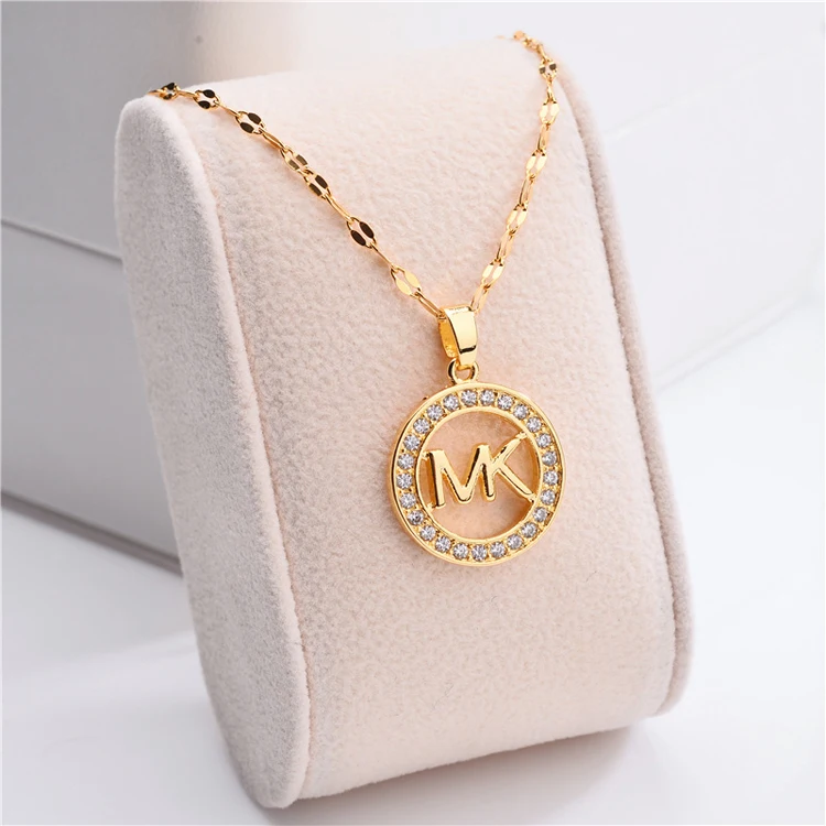 letter mk pendant necklace initial stainless steel crystal rose gold plated long necklace for girls women's
letter mk pendant necklace initial stainless steel crystal rose gold plated long necklace for girls women's