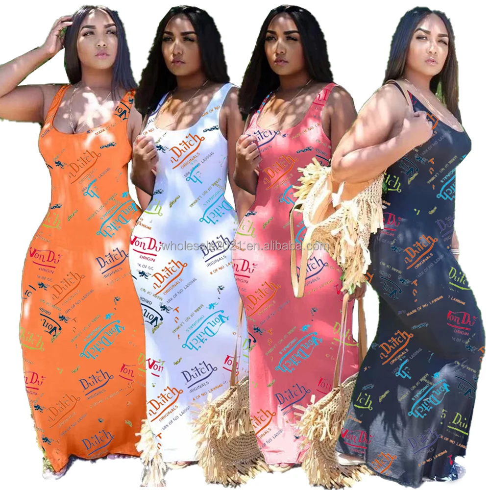 2021 New Summer Women Fashion Casual Solid Color Printed Dresses Sexy Sleeveless One-piece Girls' Dress Women Clothing
2021 New Summer Women Fashion Casual Solid Color Printed Dresses Sexy Sleeveless One-piece Girls' Dress Women Clothing