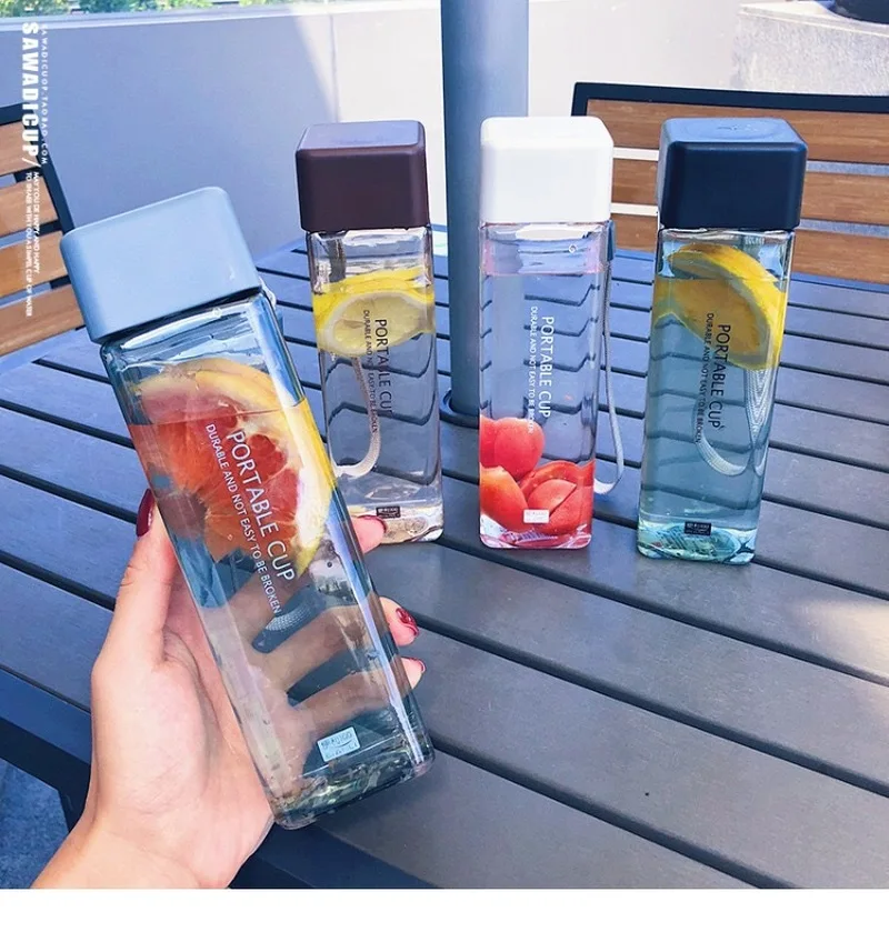 Cute New Square Tea Milk Fruit Cup 500ml for Water Bottles drink with Rope Transparent Sport Korean style Heat resistant, White, black, brown, blue, green, pink
Cute New Square Tea Milk Fruit Cup 500ml for Water Bottles drink with Rope Transparent Sport Korean style Heat resistant, White, black, brown, blue, green, pink