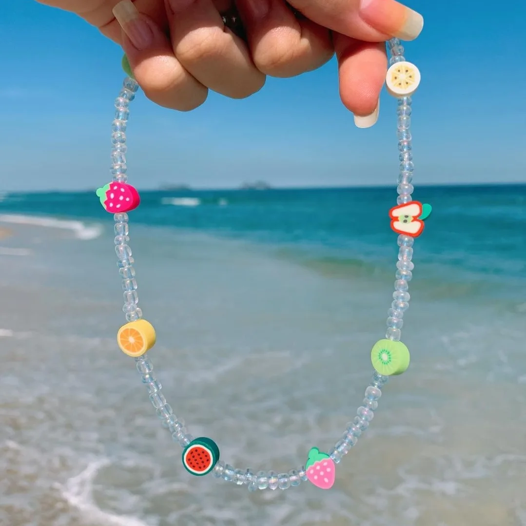 Go2Boho 2021 Transparent Beaded Necklaces Random Fruit Choker Necklace For Women Simple Clear Acrylic Beads Sweet Summer Jewelry
Go2Boho 2021 Transparent Beaded Necklaces Random Fruit Choker Necklace For Women Simple Clear Acrylic Beads Sweet Summer Jewelry