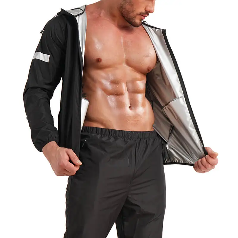 Wholesale Men Bodybuilding Sets Silvery Coating Garment Workout Fitness Gym Weight Loss Sweat Sauna Suits
Wholesale Men Bodybuilding Sets Silvery Coating Garment Workout Fitness Gym Weight Loss Sweat Sauna Suits