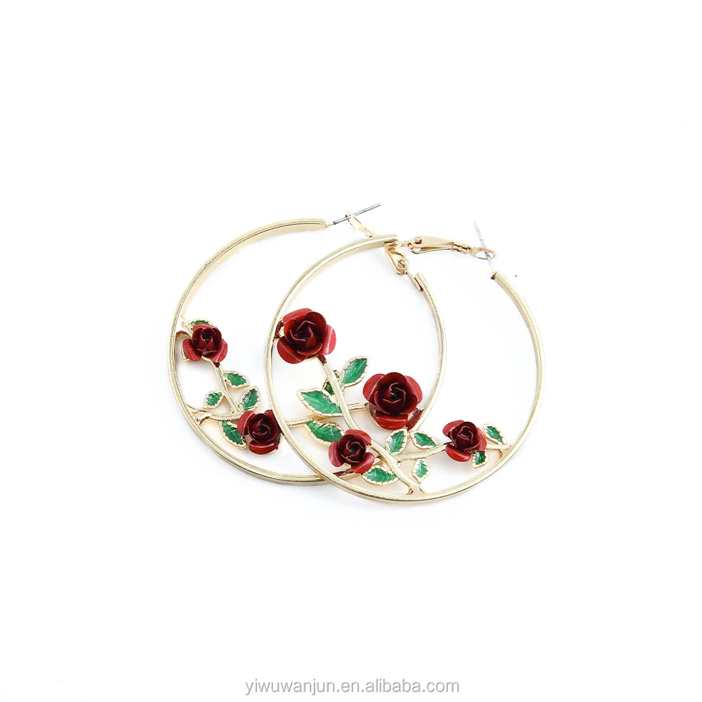 2020 Hot Sale Fashion Gold Plated Jewelry Luxury Roses and Leaves Round Circle Women Statement Hoop Earrings
2020 Hot Sale Fashion Gold Plated Jewelry Luxury Roses and Leaves Round Circle Women Statement Hoop Earrings