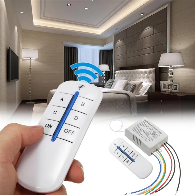 No Battery 220V 4 Way Manual Digital Intelligent Remote Control Switch LED Wireless Remote Control Sub-control 
No Battery 220V 4 Way Manual Digital Intelligent Remote Control Switch LED Wireless Remote Control Sub-control