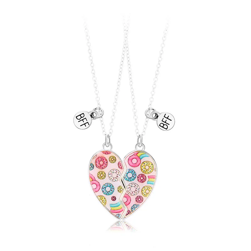 Magnet colorful donut Pendant necklace silver plated cross chain best friend necklaces for 2 fine jewelry couple necklaces
Magnet colorful donut Pendant necklace silver plated cross chain best friend necklaces for 2 fine jewelry couple necklaces