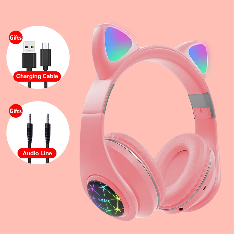 Cute Cat Earphones Wireless Headphones Muisc Stereo Headphone With Microphone Children Daughter Earpieces Headset Gift
Cute Cat Earphones Wireless Headphones Muisc Stereo Headphone With Microphone Children Daughter Earpieces Headset Gift