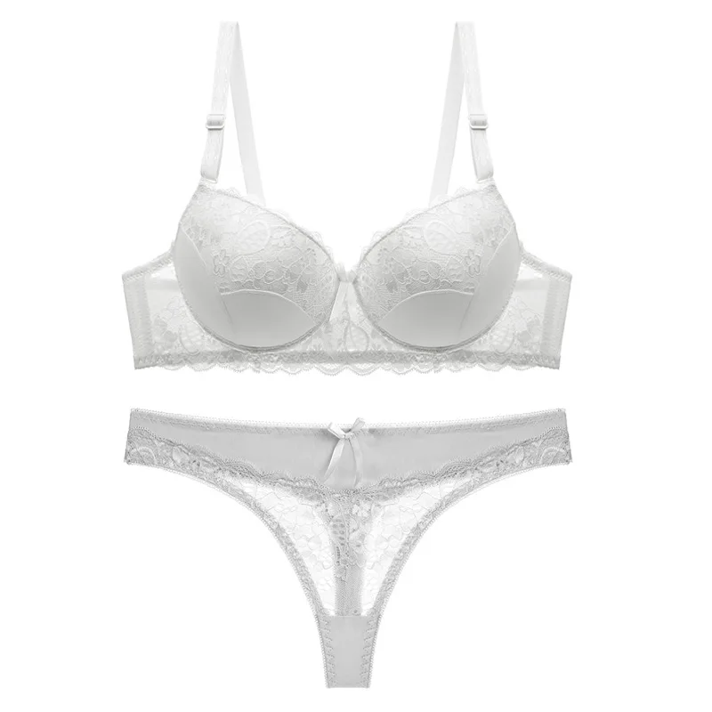 Factory direct CD thin cup pure color lace thong bra suit large size European and American fat lingerie suit
Factory direct CD thin cup pure color lace thong bra suit large size European and American fat lingerie suit