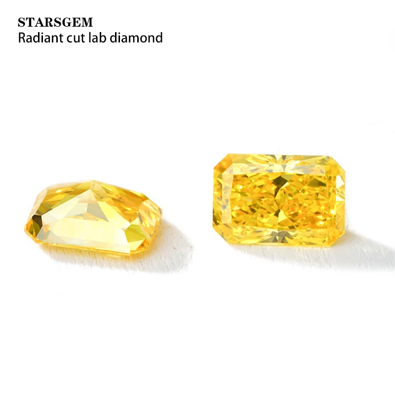 High quality supplier starsgem HPHT&CVD radiant shape colorful yellow lab grown diamond
High quality supplier starsgem HPHT&CVD radiant shape colorful yellow lab grown diamond
