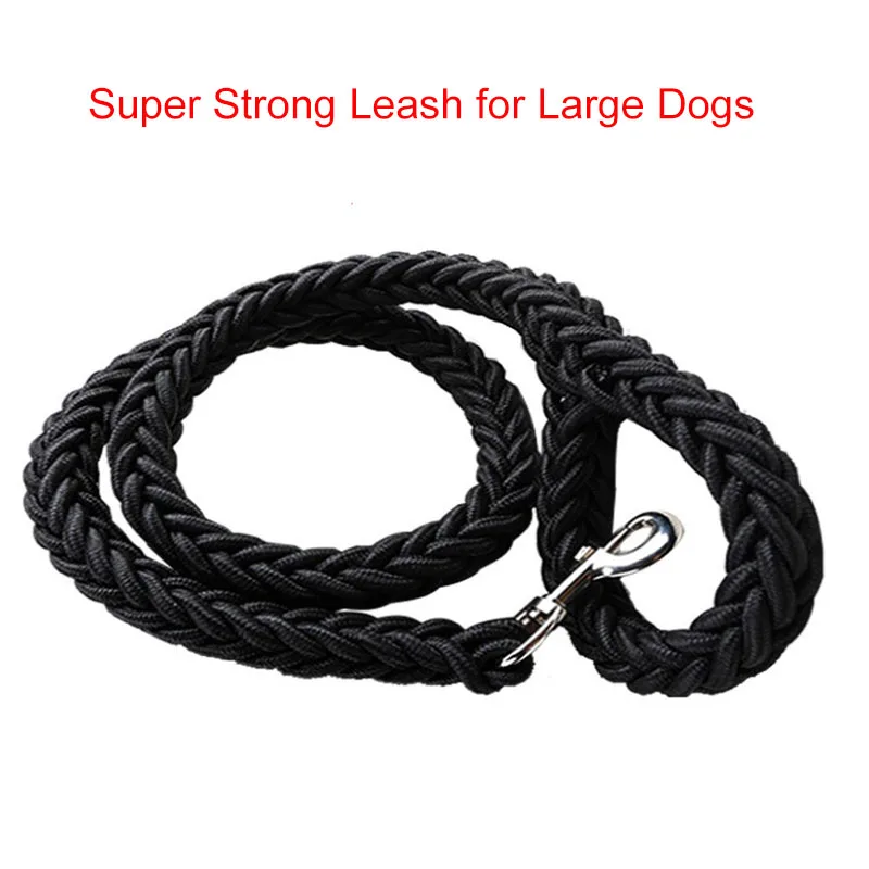 

130cm L/XL Super Strong Coarse Nylon Dog Leash Army Green Canvas Double Row Adjustable Dog Collar For Medium Large Dogs, Black, green