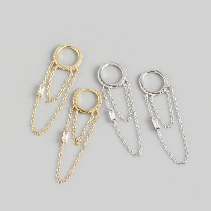 Minimalist 925 Sterling Silver Lin Chain Tassel Earrings Micro Pave Cubic Zircon Pure Silver Clip-on Earrings Women Jewelry
Minimalist 925 Sterling Silver Lin Chain Tassel Earrings Micro Pave Cubic Zircon Pure Silver Clip-on Earrings Women Jewelry