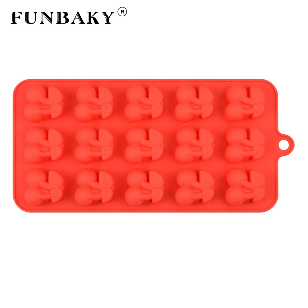 FUNBAKY BPA free candy making tools cherry shape chocolate mould silicone DIY soft sweet gummy handmade tools, Customized color
FUNBAKY BPA free candy making tools cherry shape chocolate mould silicone DIY soft sweet gummy handmade tools, Customized color
