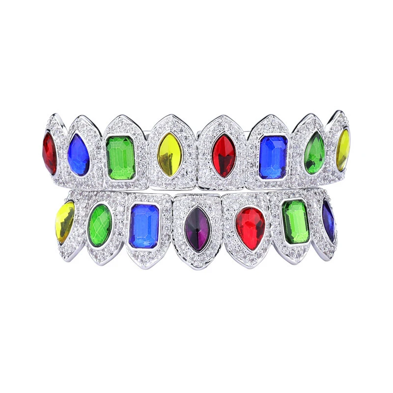 New Grillz Set Gold Silver Jewelry Cubic Zirconia diamond gemstone Teeth Grillz Top & Bottom Grills for Party Gifts, Silver, gold
New Grillz Set Gold Silver Jewelry Cubic Zirconia diamond gemstone Teeth Grillz Top & Bottom Grills for Party Gifts, Silver, gold