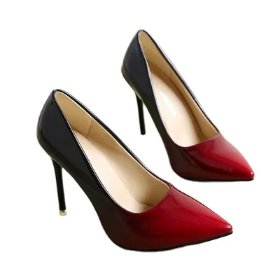 Spring summer fashion gradient color women's sexy pointed toe super high heel stiletto shallow patent leather high heels
Spring summer fashion gradient color women's sexy pointed toe super high heel stiletto shallow patent leather high heels