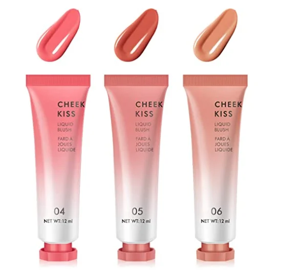 Kiss Liquid blush Makeup Lightweight, Breathable Feel, Sheer Flush Of Color, Natural-Looking, Dewy Finish Blusher Cheek, Multi-colored
Kiss Liquid blush Makeup Lightweight, Breathable Feel, Sheer Flush Of Color, Natural-Looking, Dewy Finish Blusher Cheek, Multi-colored