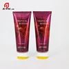 Red Shiny Plastic Cosmetic Tube with Flip Top Cap for Body Cream