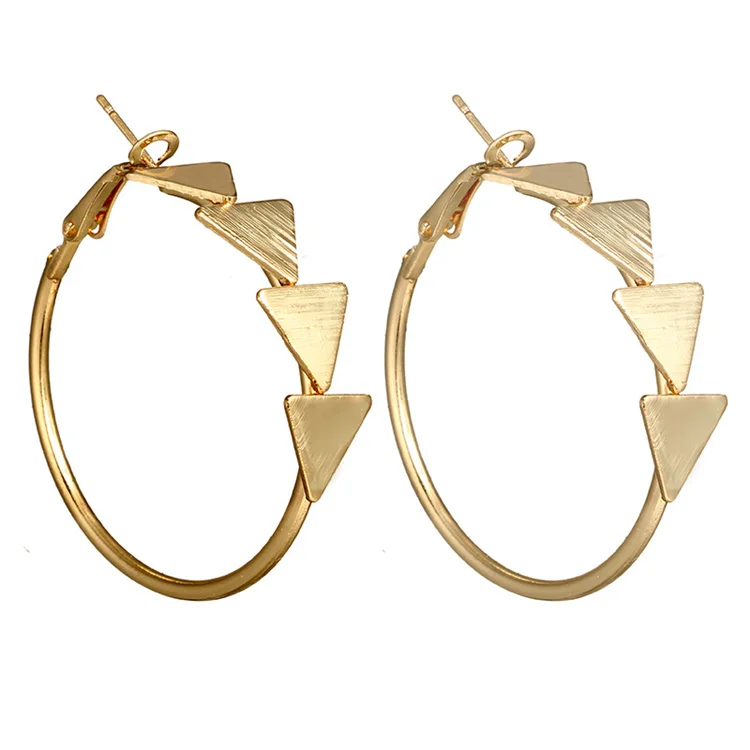 Summer Jewelry Triangular Hollow Circle Gold Plated Hoop Earrings for Girl Lady Gift
Summer Jewelry Triangular Hollow Circle Gold Plated Hoop Earrings for Girl Lady Gift