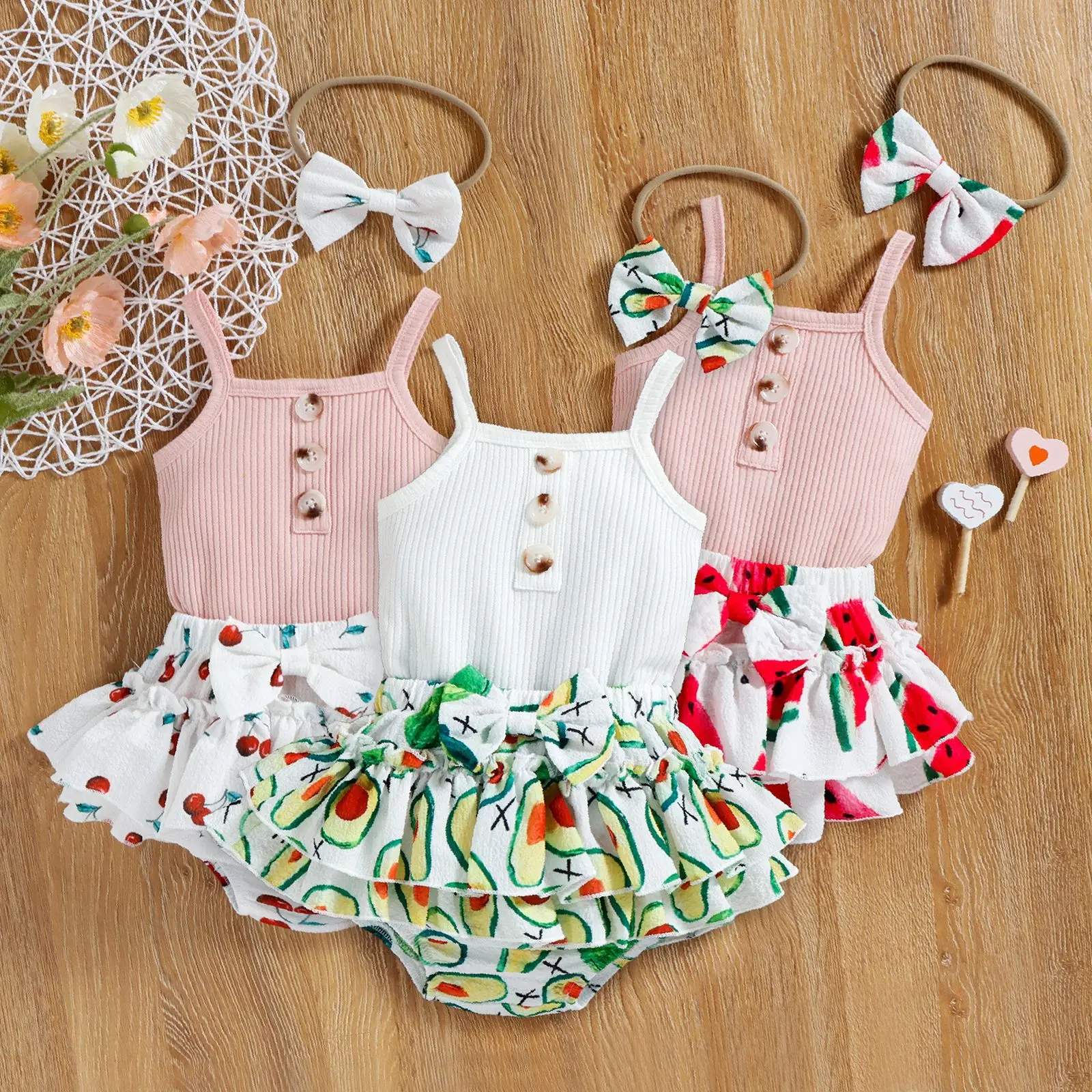 Baoxin Kids Clothing Fruit Print Skirt Bodysuits Pants Pit Strip Sundress Top Headdress 3pcs
Baoxin Kids Clothing Fruit Print Skirt Bodysuits Pants Pit Strip Sundress Top Headdress 3pcs