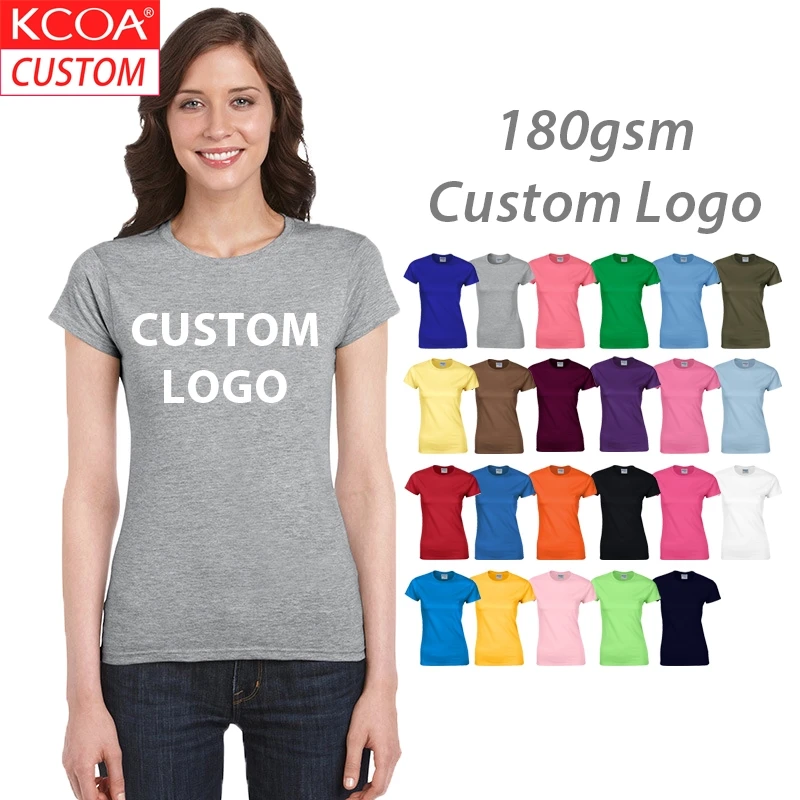 2020 Custom Embroidery Logo Women Grey t-Shirts Plain Cotton For Girls, 23 colors or custom colors
2020 Custom Embroidery Logo Women Grey t-Shirts Plain Cotton For Girls, 23 colors or custom colors