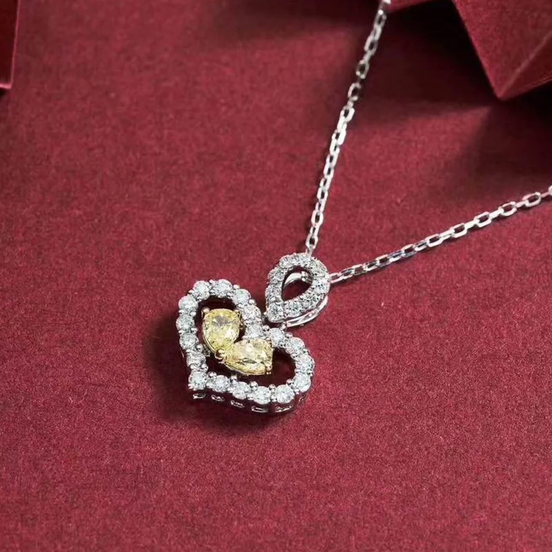 Luxury 18K Platinum Plated Yellow Diamond CZ Zircon Heart Pendant Necklace for Women Fine Jewelry Fashion Accessories
Luxury 18K Platinum Plated Yellow Diamond CZ Zircon Heart Pendant Necklace for Women Fine Jewelry Fashion Accessories
