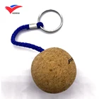 Cheap Beach Promotion Cork Key Ring Promotion Popular Usage Custom Eva Metal Zinc Cork Keyring