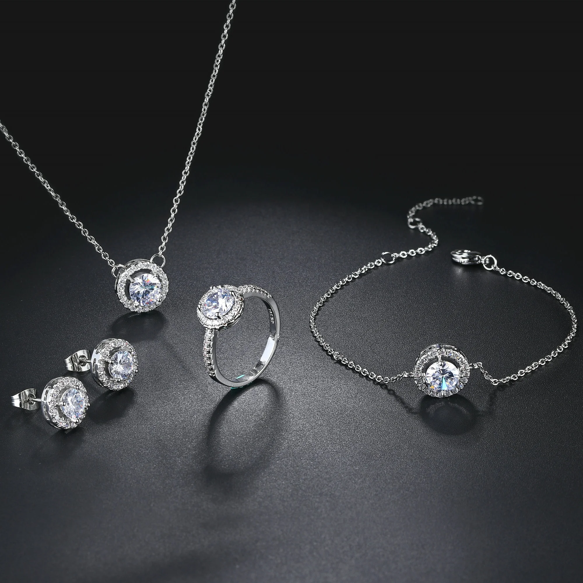 S422 Luxury Classic multicolor Big Round Shape Cubic Zirconia Earrings Bracelet Ring And Necklace Jewelry Set Women Wedding
S422 Luxury Classic multicolor Big Round Shape Cubic Zirconia Earrings Bracelet Ring And Necklace Jewelry Set Women Wedding