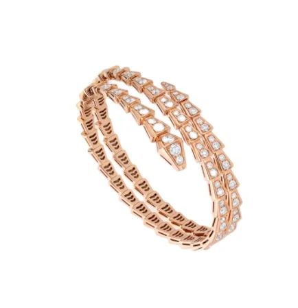Private Order Woman Bracelet 18K Gold Couple Diamond Rose Gold Serpentine Bracelet Brand Luxury VVS Diamond Bracelet
Private Order Woman Bracelet 18K Gold Couple Diamond Rose Gold Serpentine Bracelet Brand Luxury VVS Diamond Bracelet