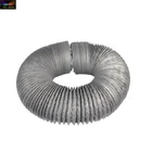 Air Conditioning Exhaust Air Fireproof Black PVC Flexible Air 60mm Duct