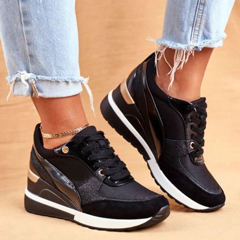Women's Sneakers Autumn Breathable Mixed Colors Shoes for Ladies 2021 Lace-Up Comfort Casual Wedges Females Footwear New
Women's Sneakers Autumn Breathable Mixed Colors Shoes for Ladies 2021 Lace-Up Comfort Casual Wedges Females Footwear New