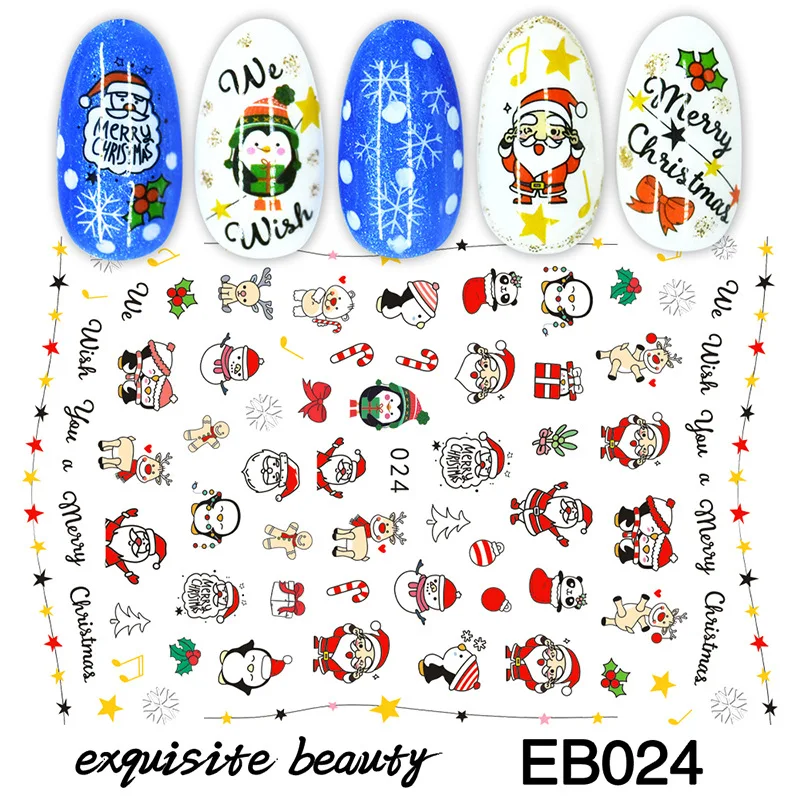 EB017-032 Christmas 2021 nail art stickers penguin nails autuml leaves korean glue 3D design wraps adhesive happy new year 2022, 30 colors 
EB017-032 Christmas 2021 nail art stickers penguin nails autuml leaves korean glue 3D design wraps adhesive happy new year 2022, 30 colors