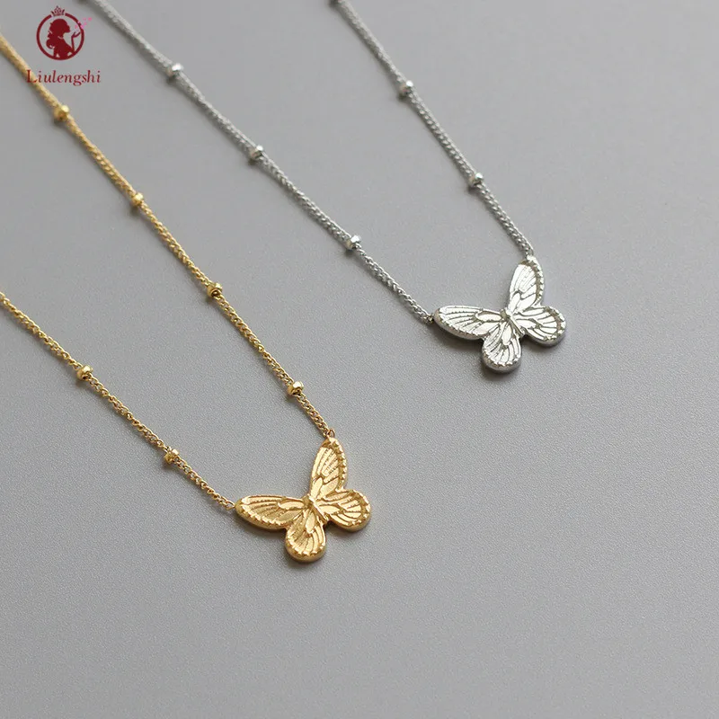 Elegant Gold Plated Cuban Bead Chain Stainless Steel Solid Butterfly Pendant Necklace For Girls Gift
Elegant Gold Plated Cuban Bead Chain Stainless Steel Solid Butterfly Pendant Necklace For Girls Gift